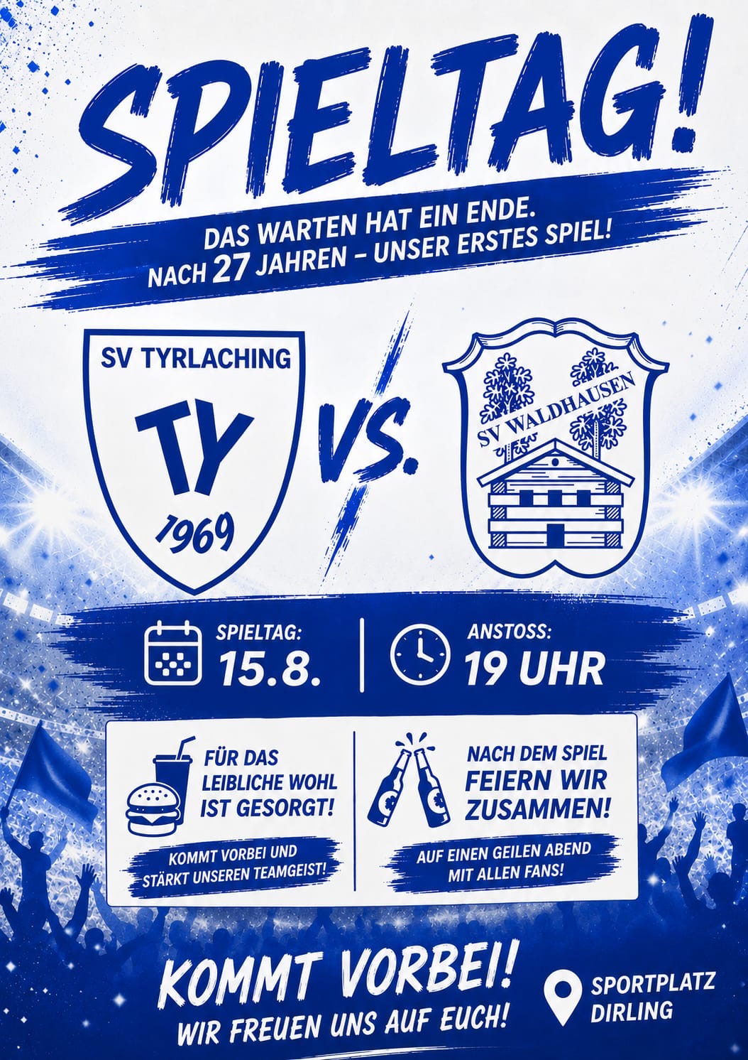 DAS WARTEN HAT EIN ENDE – NACH 27 Jahren – Erster Spieltag der Erwachsenenmannschaft
