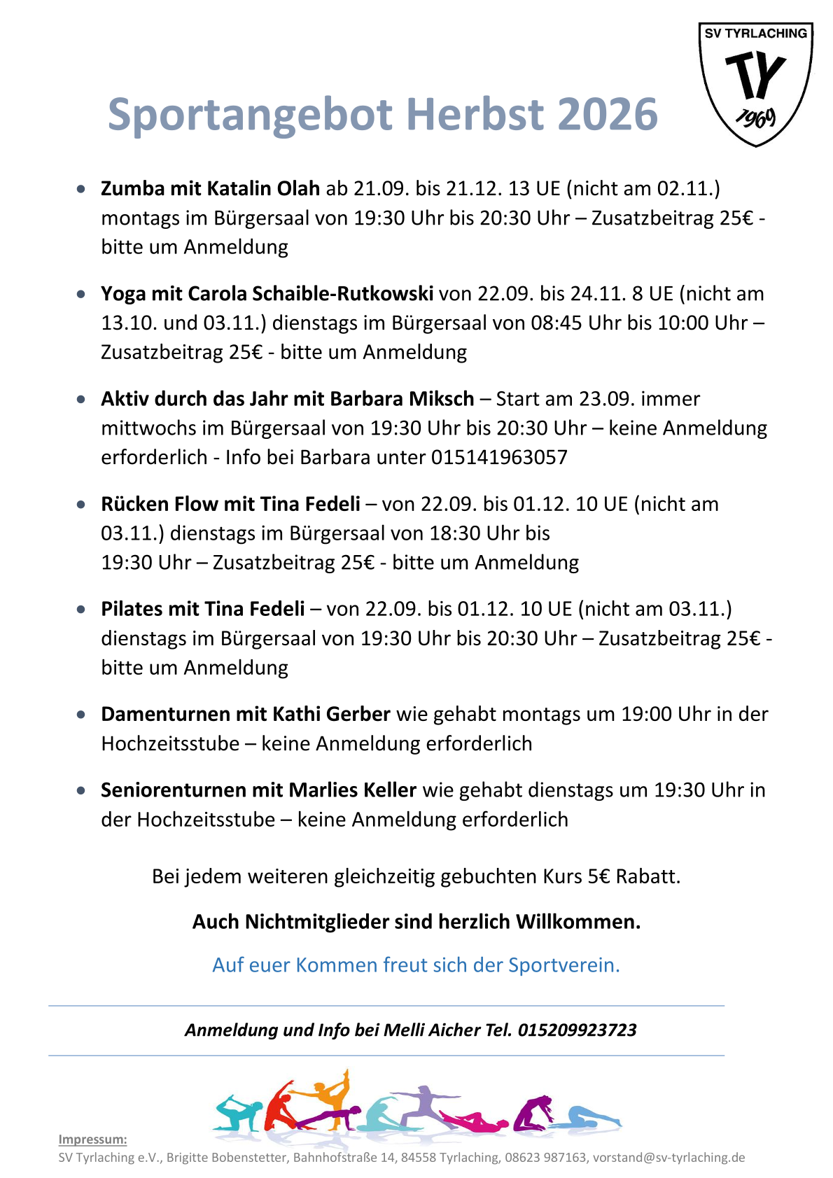 Turnen Herbstprogramm